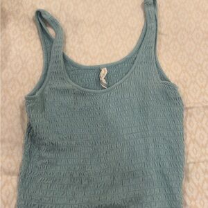 Aeropostale Textured Teal Tank Top